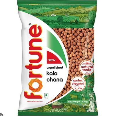 Fortune Brown Chick Peas Kala Chana 1 kg - Unpolished